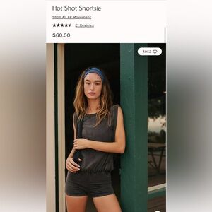 NWT Free People Hot Shot Shortsie Romper